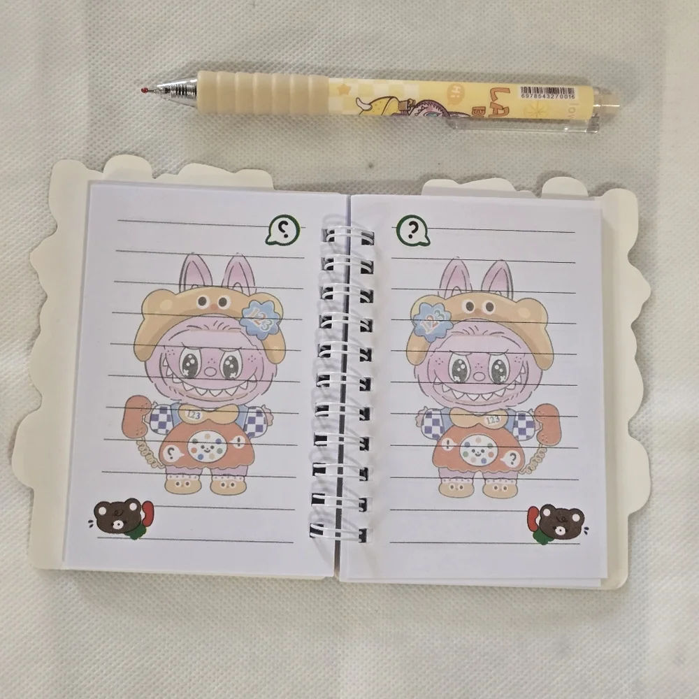 🍒🍒 Labubu Notebook & Pen Set - Yellow